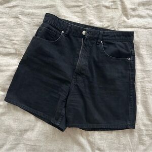 Zara Charcoal/Black Denim Shorts Size 8